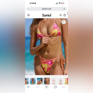 Samiol Tropical Pink and Yellow Bikini Set